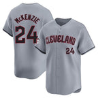 Cleveland Guardians #24 Triston McKenzie Player Gray BFRAILEY Road Limited Home Stitched Jerseys