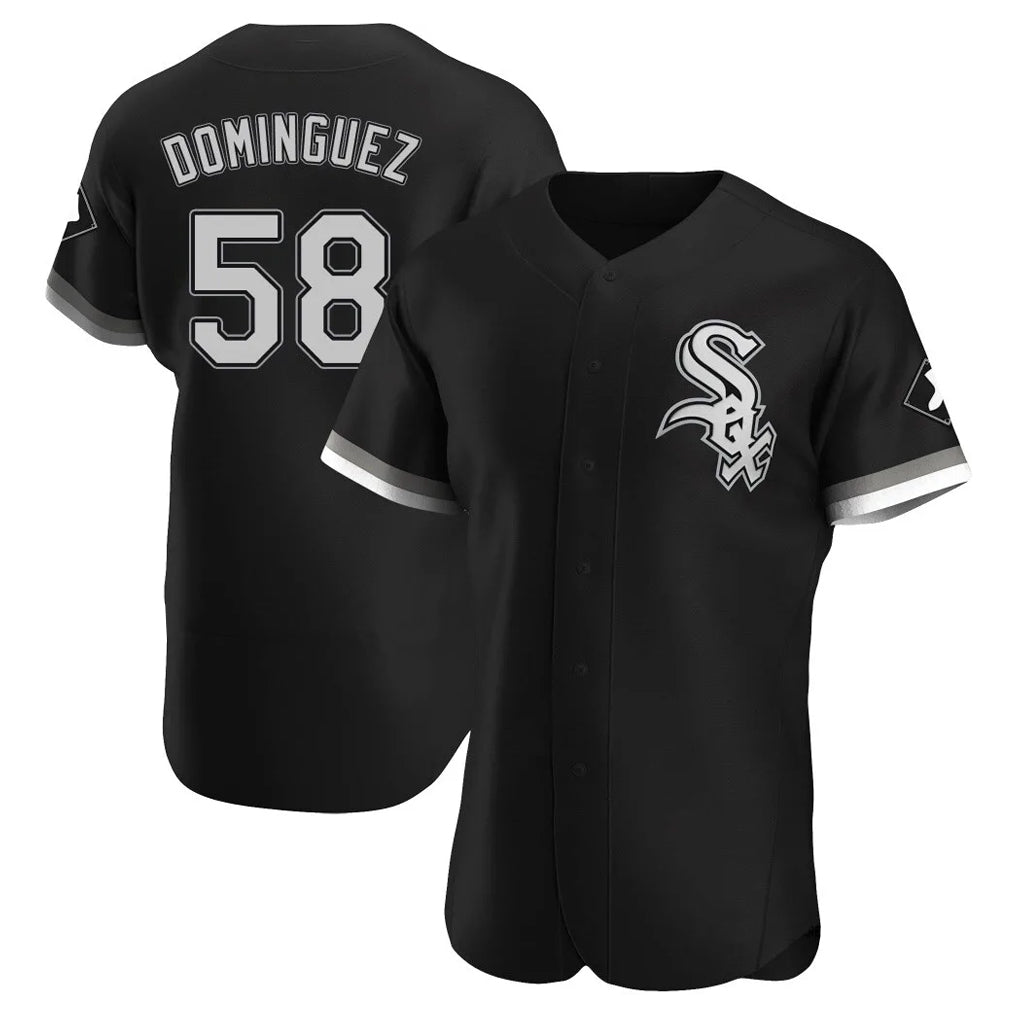Chicago White Sox #58 Seranthony Dominguez Player Black BFRAILEY Limited Elite Home Stitched Jerseys