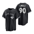 Toronto Blue Jays #90 Adam Cimber Black White BFRAILEY Collection Jersey