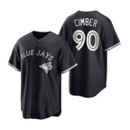 Toronto Blue Jays #90 Adam Cimber Black White BFRAILEY Collection Jersey