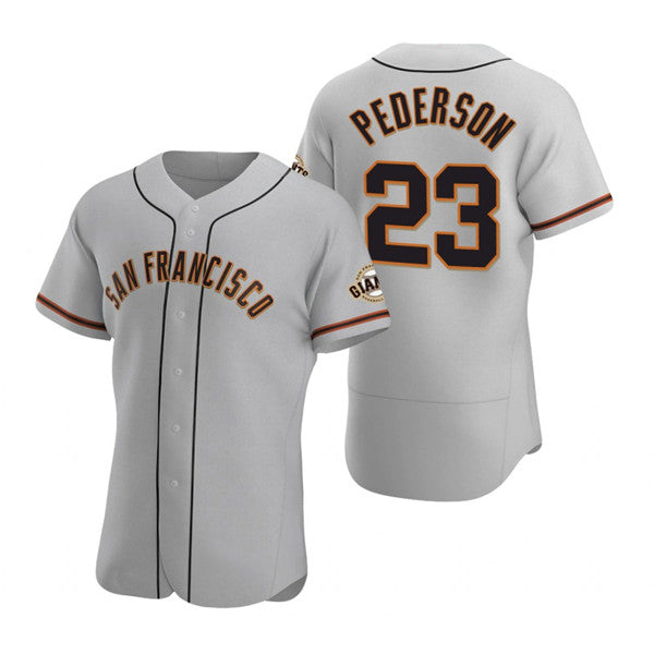 San Francisco Giants #23 Joc Pederson Gray BFRAILEY Flex Base Stitched Jersey