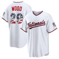 Washington Nationals #29 James Wood USA 250 Fourth of July Home Stadium Jersey - White BFRAILEY