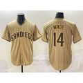 San Diego Padres #14 Tyler Wade Tan BFRAILEY Cool Base Stitched Jersey