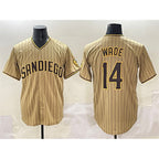 San Diego Padres #14 Tyler Wade Tan BFRAILEY Cool Base Stitched Jersey