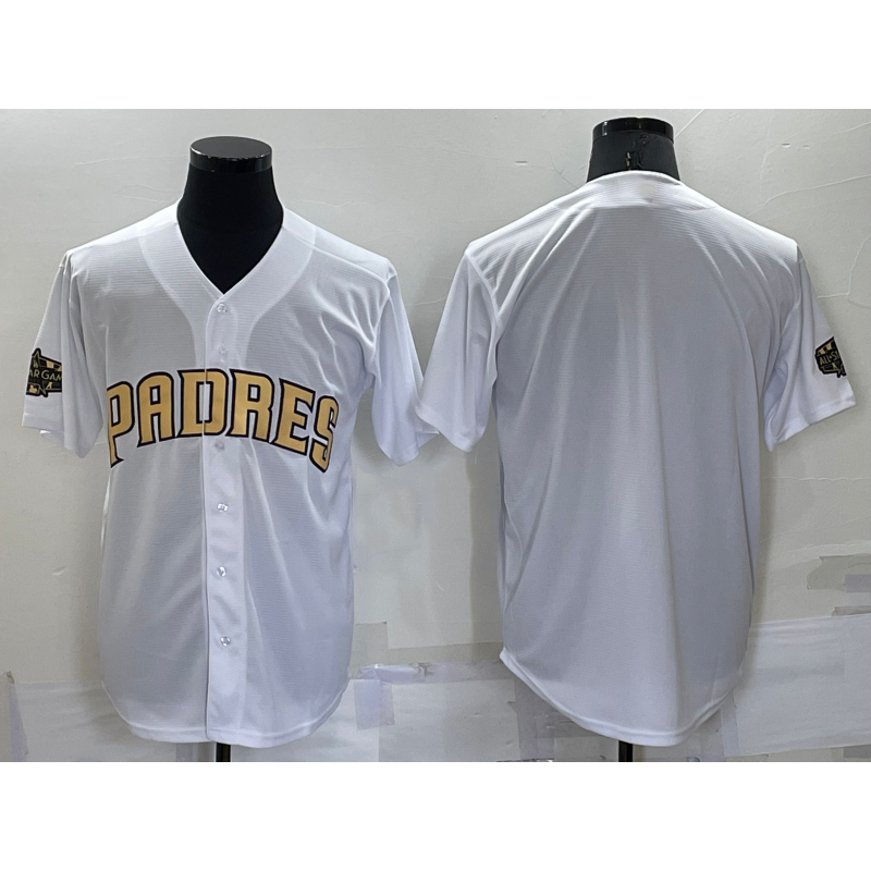 San Diego Padres Blank White BFRAILEY 2022 All Star Stitched Cool Base Jersey