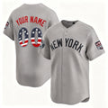 Custom New York Yankees Gray BFRAILEY USA 250 Fourth of July Limited Stitched Jersey