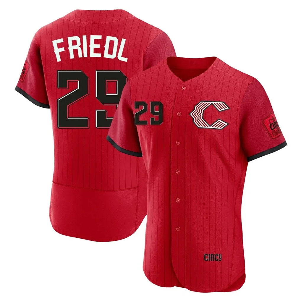 Cincinnati Reds #29 TJ Friedl Player Red BFRAILEY 2026 City Connect Limited Elite Home Stitched Jerseys