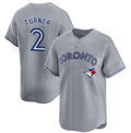 Toronto Blue Jays #2 Justin Turner Gray BFRAILEY Cool Base Stitched Jersey