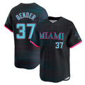 Miami Marlins #37 Anthony Bender Player Black BFRAILEY City Connect Home Limited Stitched Jerseys