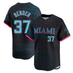 Miami Marlins #37 Anthony Bender Player Black BFRAILEY City Connect Home Limited Stitched Jerseys