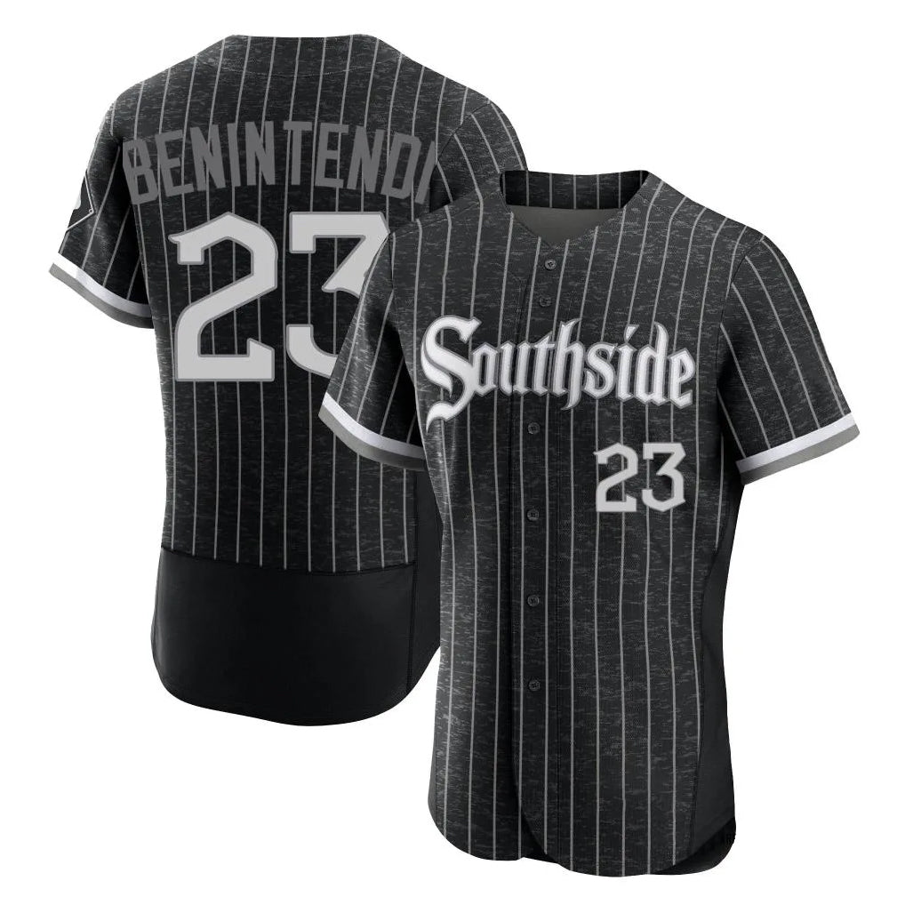 Chicago White Sox #23 Andrew Benintendi Player Black BFRAILEY City Connect Limited Elite Home Stitched Jerseys
