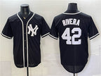 New York Yankees #42 Mariano Rivera 2026 Fashion Replica Black BFRAILEY Out Stitched Jersey