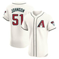Arizona Diamondbacks #51 Randy Johnson Player Cream BFRAILEY Limited Elite Home Game Stitched Jerseys