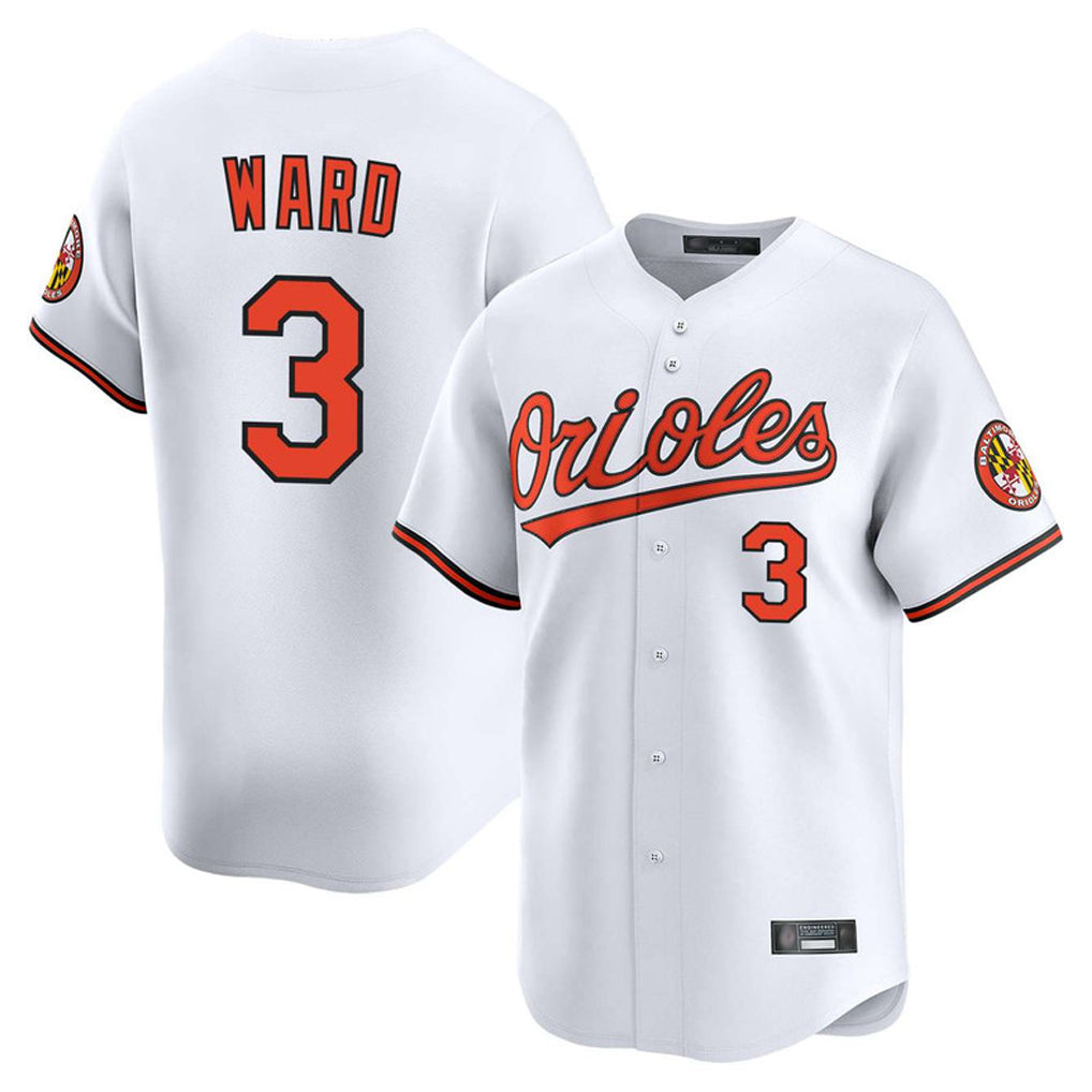 Baltimore Orioles #3 Taylor Ward Player White BFRAILEY Limited Home Game Stitched Jerseys