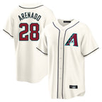 Arizona Diamondbacks #28 Nolan Arenado Player Cream BFRAILEY Home Game Stitched Jerseys