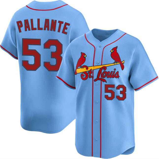 St. Louis Cardinals #53 Andre Pallante Blue BFRAILEY Alternate Limited Stitched Jersey