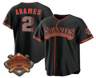 San Francisco Giants #2 Willy Adames Black BFRAILEY 2026 Alternate Stadium Stitched Jersey