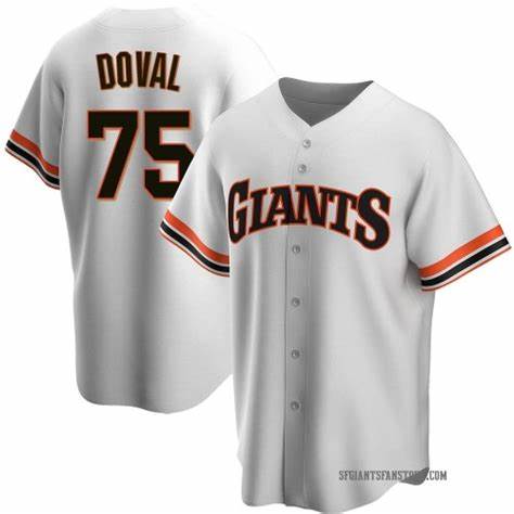 San Francisco Giants #75 Camilo Doval White BFRAILEY Cool Base Stitched Jersey