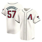Arizona Diamondbacks #57 Eduardo Rodriguez Player Cream BFRAILEY Limited Home Game Stitched Jerseys