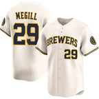 Milwaukee Brewers #29 Trevor Megill Cream BFRAILEY 2025 Limited Stitched Jersey