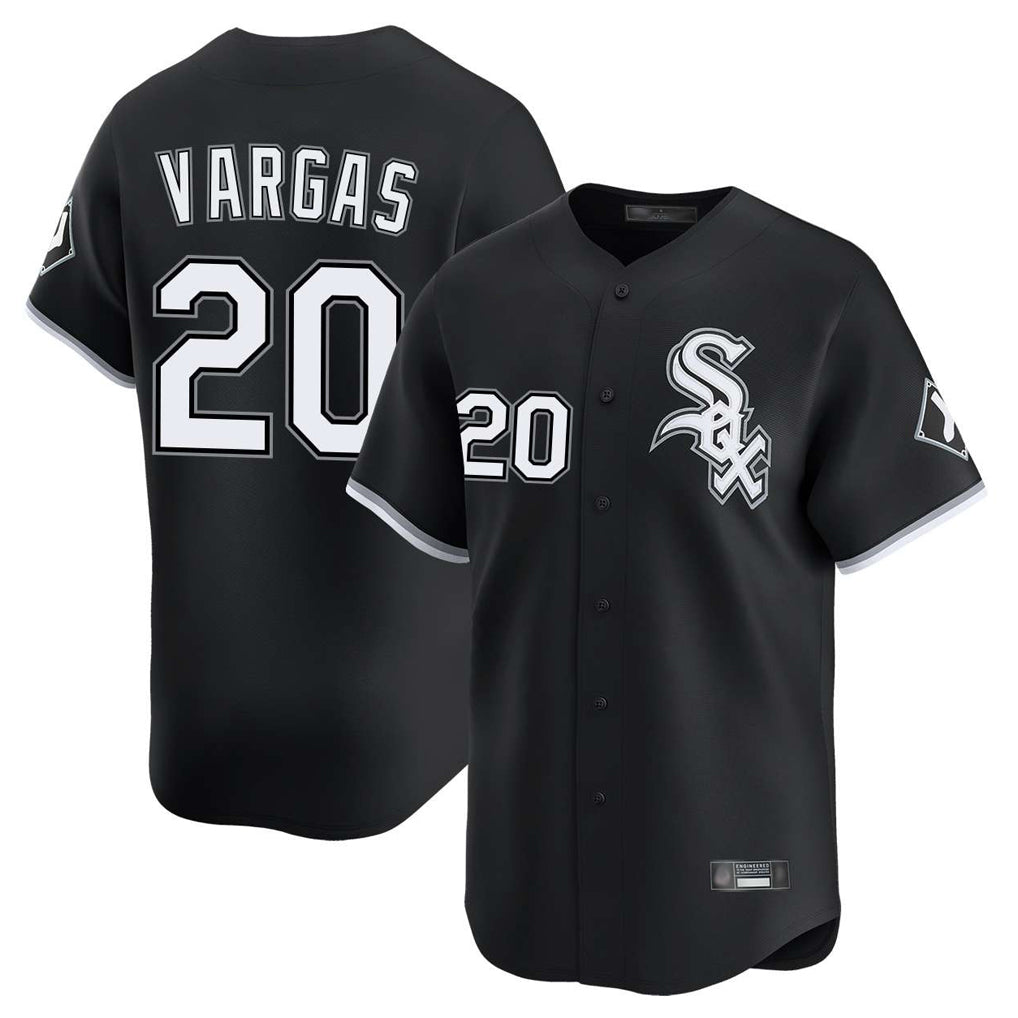 Chicago White Sox #20 Miguel Vargas Player Black BFRAILEY Limited Home Stitched Jerseys