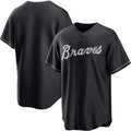 Atlanta Braves Blank Black BFRAILEY Lights Out Limited Stitched Jersey