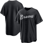 Atlanta Braves Blank Black BFRAILEY Lights Out Limited Stitched Jersey