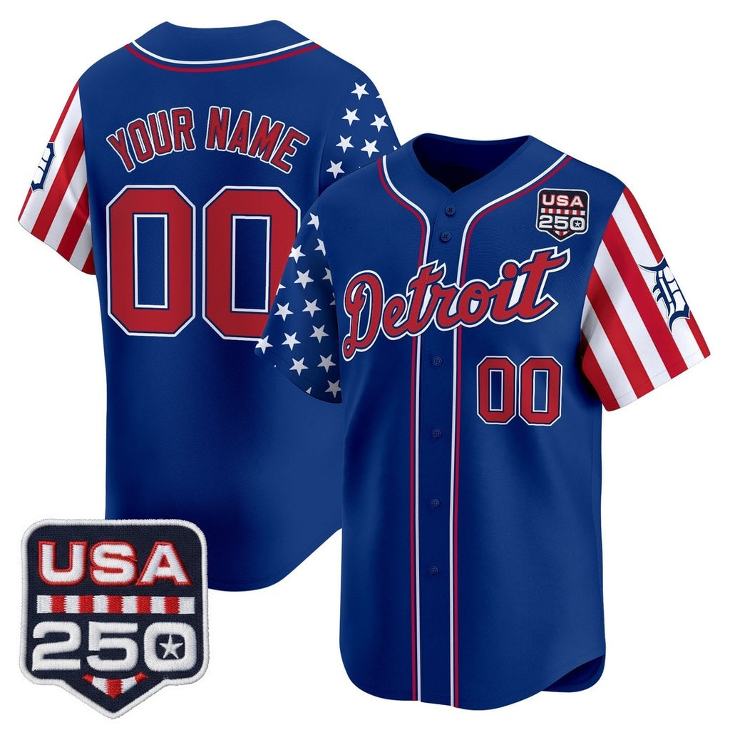 Custom Detroit Tigers America 250 Edition Vapor Premier Limited Royal BFRAILEY Stitched Jerseys