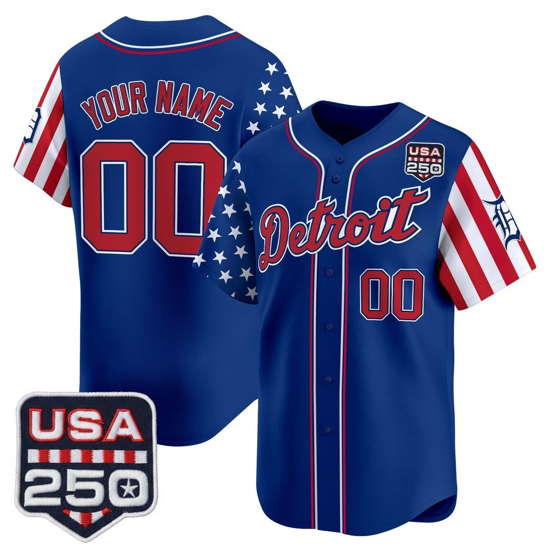 Custom Detroit Tigers America 250 Edition Vapor Premier Limited Royal BFRAILEY Stitched Jerseys