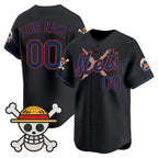 Custom New York Mets x One Piece Black BFRAILEY Vapor Premier Limited Jersey - Stitched