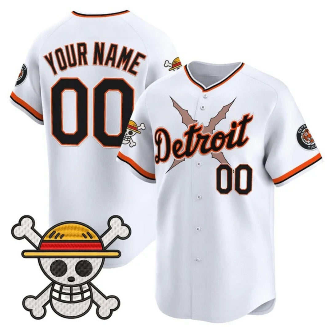 Custom Detroit Tigers x One Piece White BFRAILEY Vapor Premier Limited Jersey - Stitched