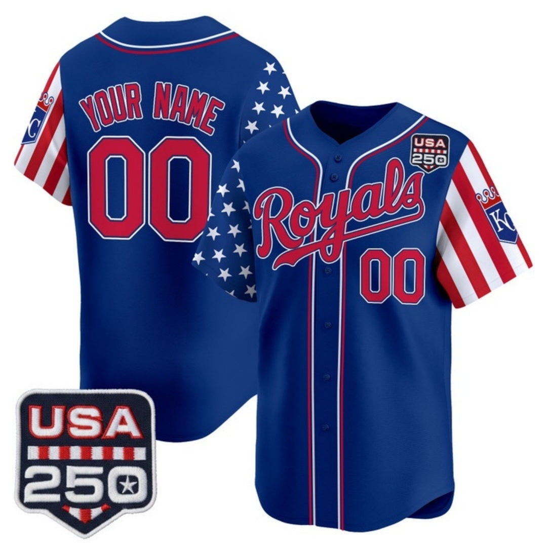 Custom Kansas City Royals America 250 Edition Vapor Premier Limited Royal BFRAILEY Stitched Jerseys