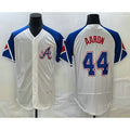 Atlanta Braves #44 Hank Aaron White BFRAILEY 2023 City Connect Flex Base Stitched Jersey