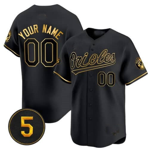 Custom Baltimore Orioles Robinson Patch Vapor Premier Limited Jersey ¨C Black BFRAILEY