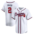 Atlanta Braves #2 Jorge Soler White BFRAILEY 2024 Home Limited Stitched Jersey