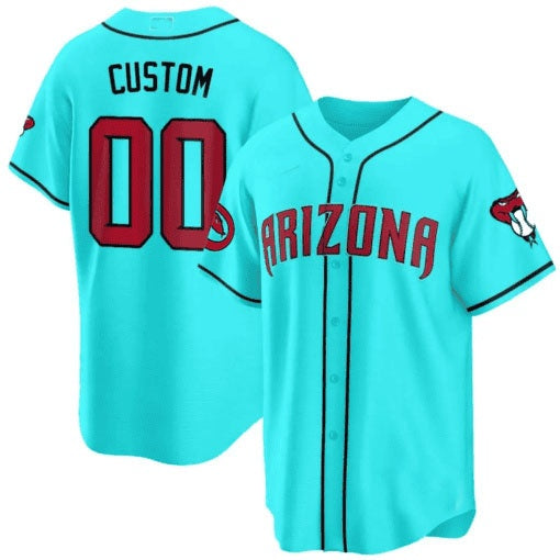 Custom Arizona Diamondbacks 2024 Cool Base Jersey V2 ¨C Teal 2 BFRAILEY