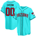 Custom Arizona Diamondbacks 2024 Cool Base Jersey V2 ¨C Teal 2 BFRAILEY