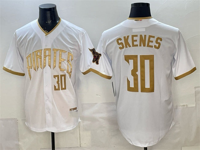 Pittsburgh Pirates #30 Paul Skenes White BFRAILEY 2026 City Connect Stadium Stitched Jersey