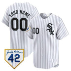 Custom Chicago White Sox 2024 Jackie Robinson Patch Vapor Premier Limited Jersey ¨C White BFRAILEY
