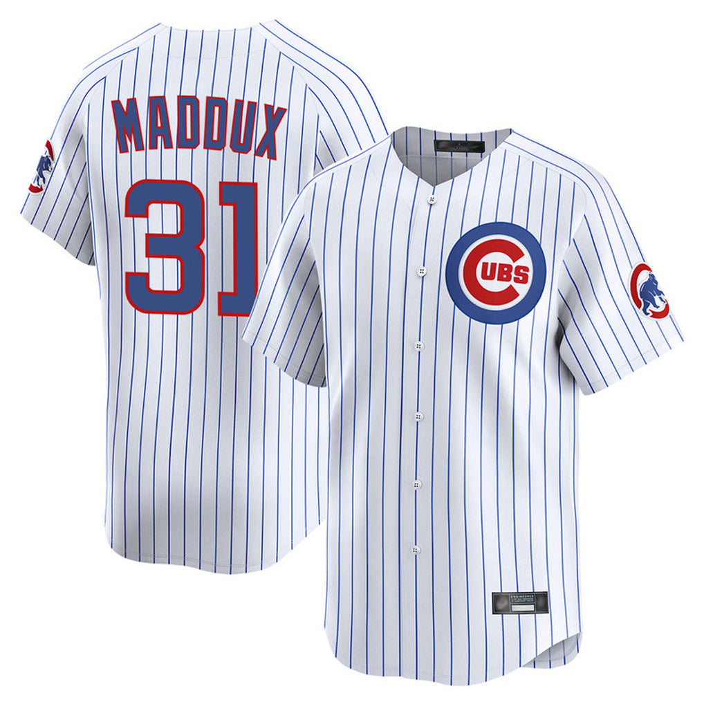 Chicago Cubs #31 Greg Maddux Player White BFRAILEY Limited Home Game Stitched Jerseys