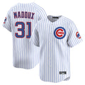 Chicago Cubs #31 Greg Maddux Player White BFRAILEY Limited Home Game Stitched Jerseys