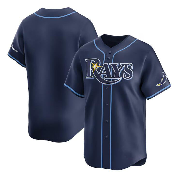 Tampa Bay Rays Blank Navy BFRAILEY Away Limited Stitched Jersey