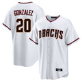 Arizona Diamondbacks #20 Luis Gonzalez Player White BFRAILEY Home Game Stitched Jerseys