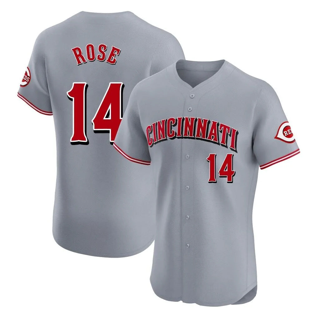 Cincinnati Reds #14 Pete Rose Player Gray BFRAILEY Limited Elite Home Stitched Jerseys