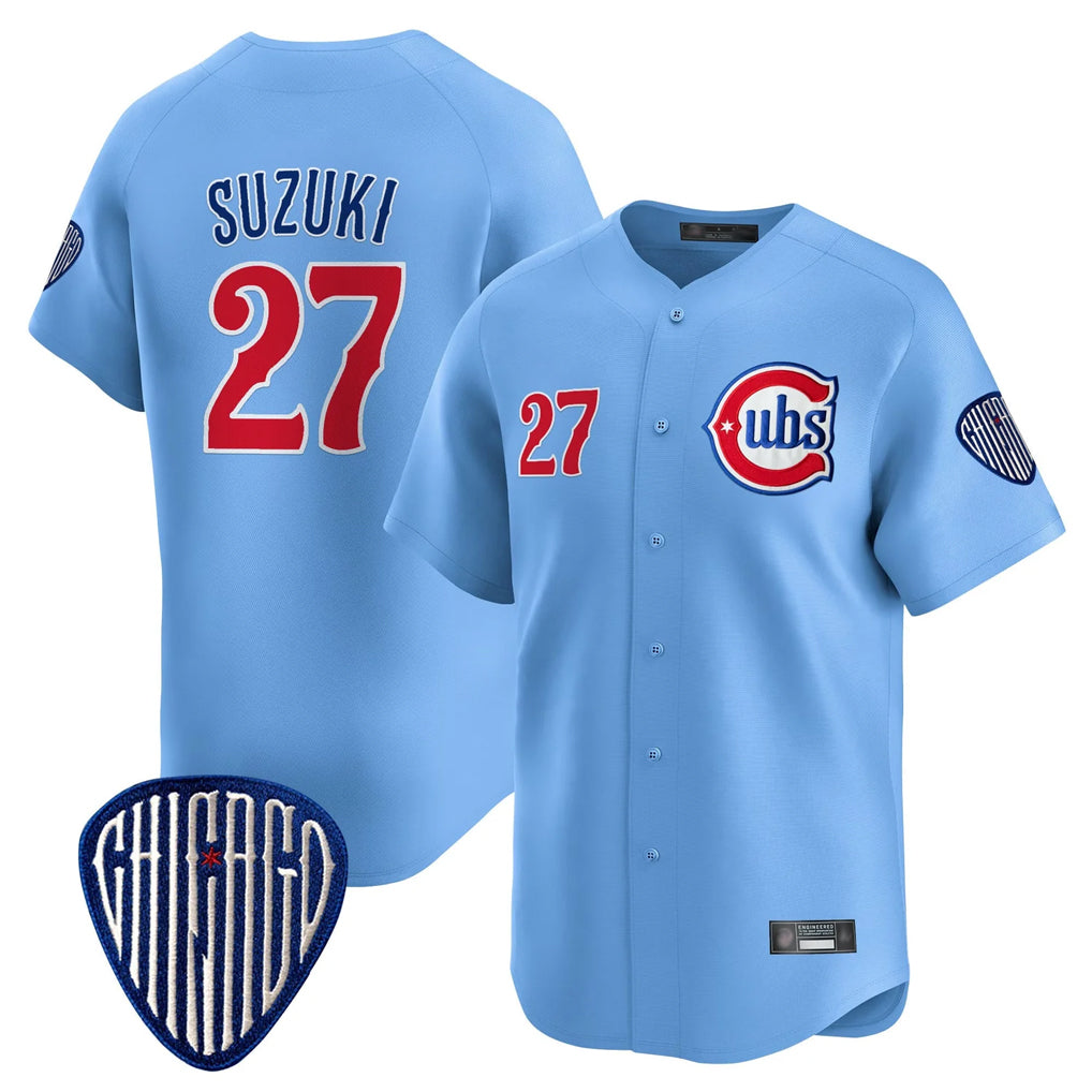 Chicago Cubs #27 Seiya Suzuki Player Blue BFRAILEY Vapor Premier Limited Home Stitched Jerseys