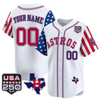 Custom Houston Astros America 250 Edition Vapor Premier Limited White BFRAILEY Stitched Jerseys