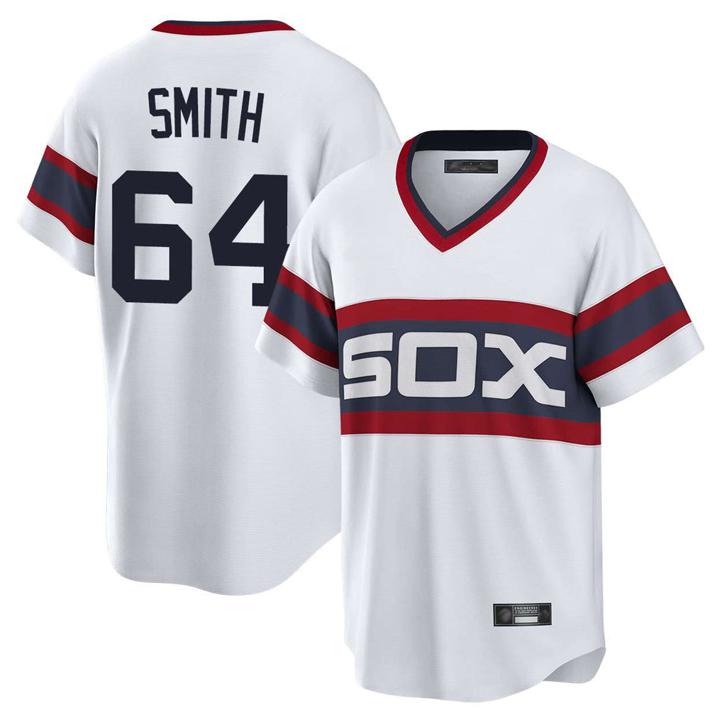 Chicago White Sox #64 Shane Smith Player White BFRAILEY T-shirt Home Game Stitched Jerseys