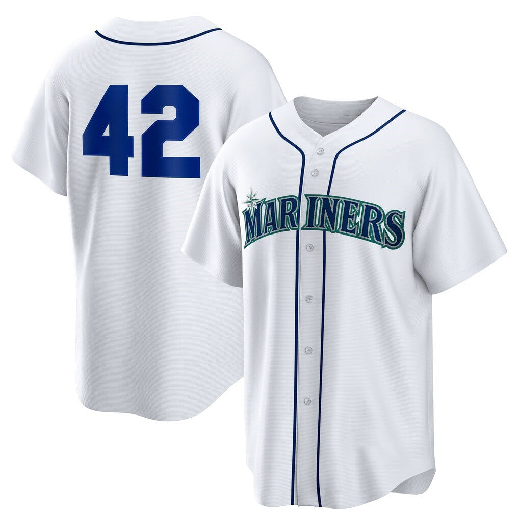 Seattle Mariners #42 Jackie Robinson White BFRAILEY Home 2025 Day Replica Jersey