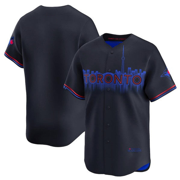 Toronto Blue Jays Blank Black BFRAILEY 2024 City Connect Limited Stitched Jersey