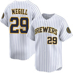 Milwaukee Brewers #29 Trevor Megill White BFRAILEY Alternate Limited Stitched Jersey